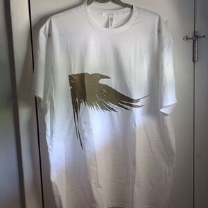 Jerzees Tee, Green Eagles and White Background Short Sleeve Shirt, Size XL, New.